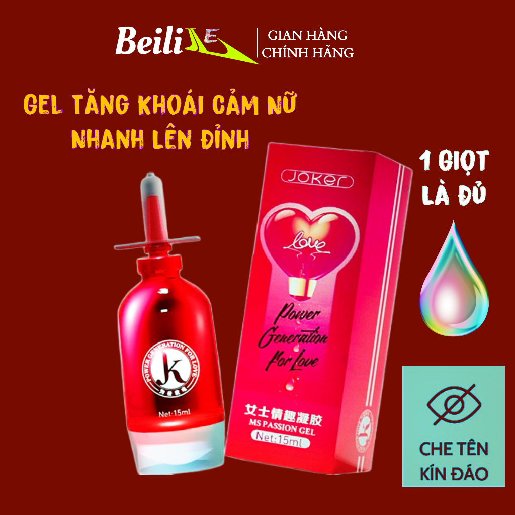 Gel bôi trơn tăng khoái cảm cho nữ JOKER trơn mượt tăng độ ẩm và nhanh lên đỉnh dung tích 15ml