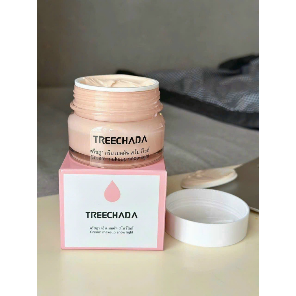 Kem Trang Điểm Makeup Dưỡng Da Treechada Thái Lan 50g Cream Makeup Snow Light