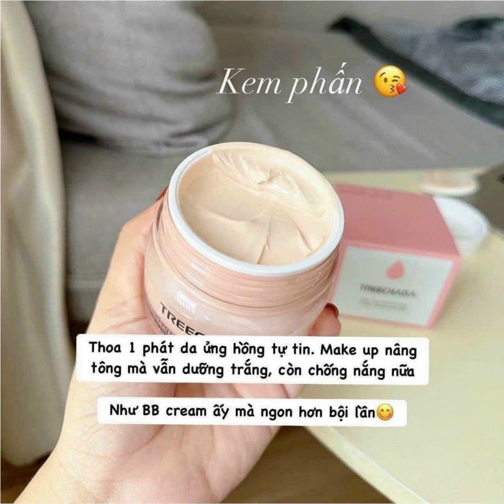Kem Trang Điểm Makeup Dưỡng Da Treechada Thái Lan 50g Cream Makeup Snow Light
