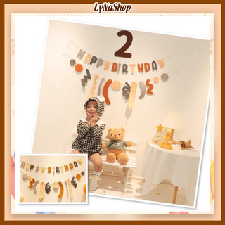 Dây chữ Happy Birthday dạ (có hoạ tiết)-trang trí sinh nhật