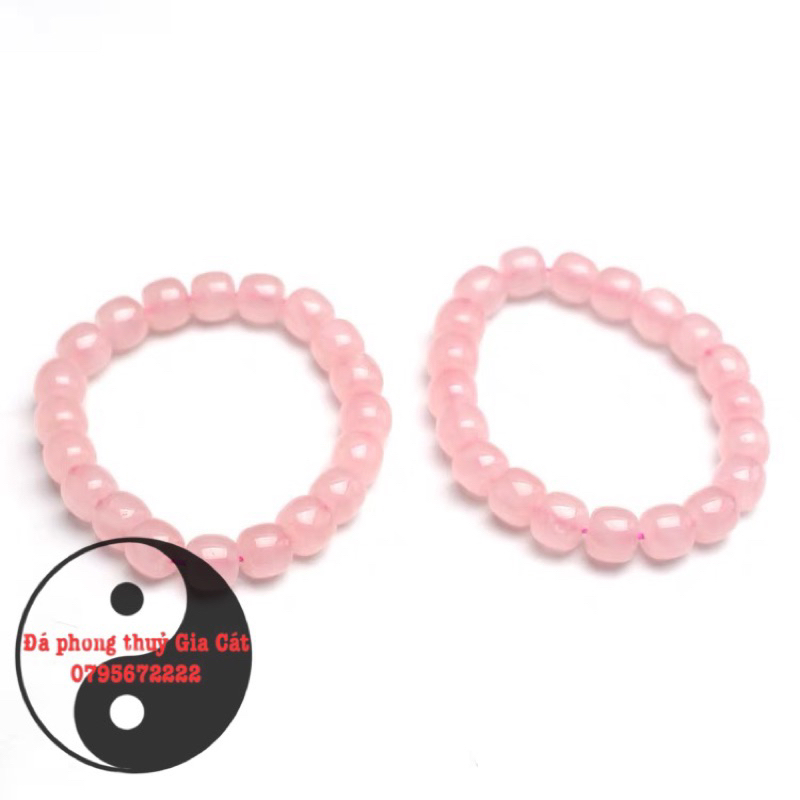 Vòng tay đá thach anh hồng lu hồng sáng siêu đẹp kiểm định