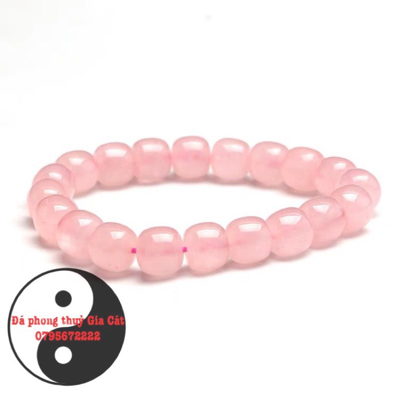 Vòng tay đá thach anh hồng lu hồng sáng siêu đẹp kiểm định