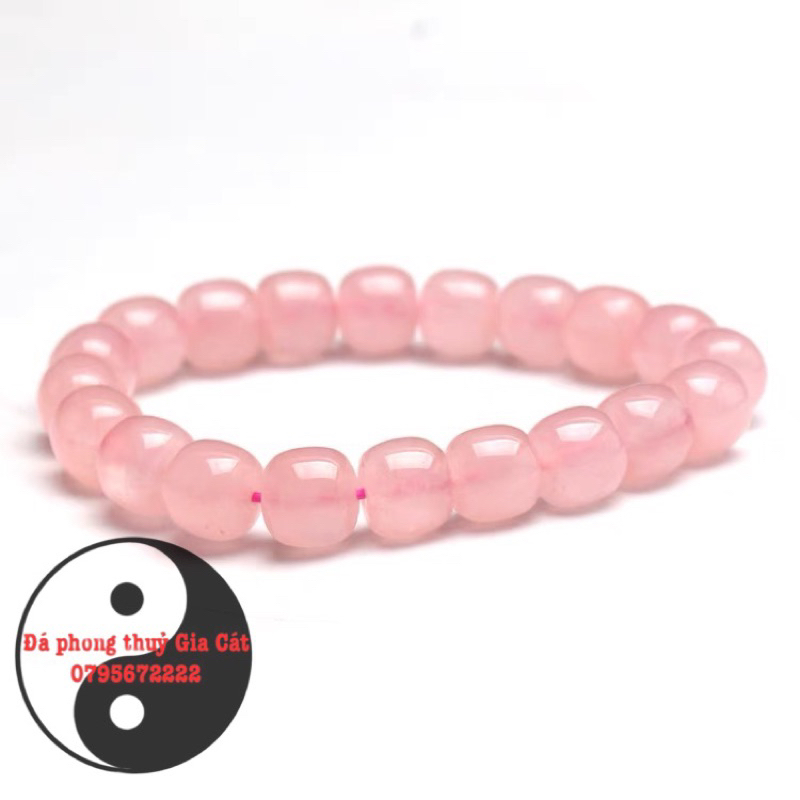 Vòng tay đá thach anh hồng lu hồng sáng siêu đẹp kiểm định