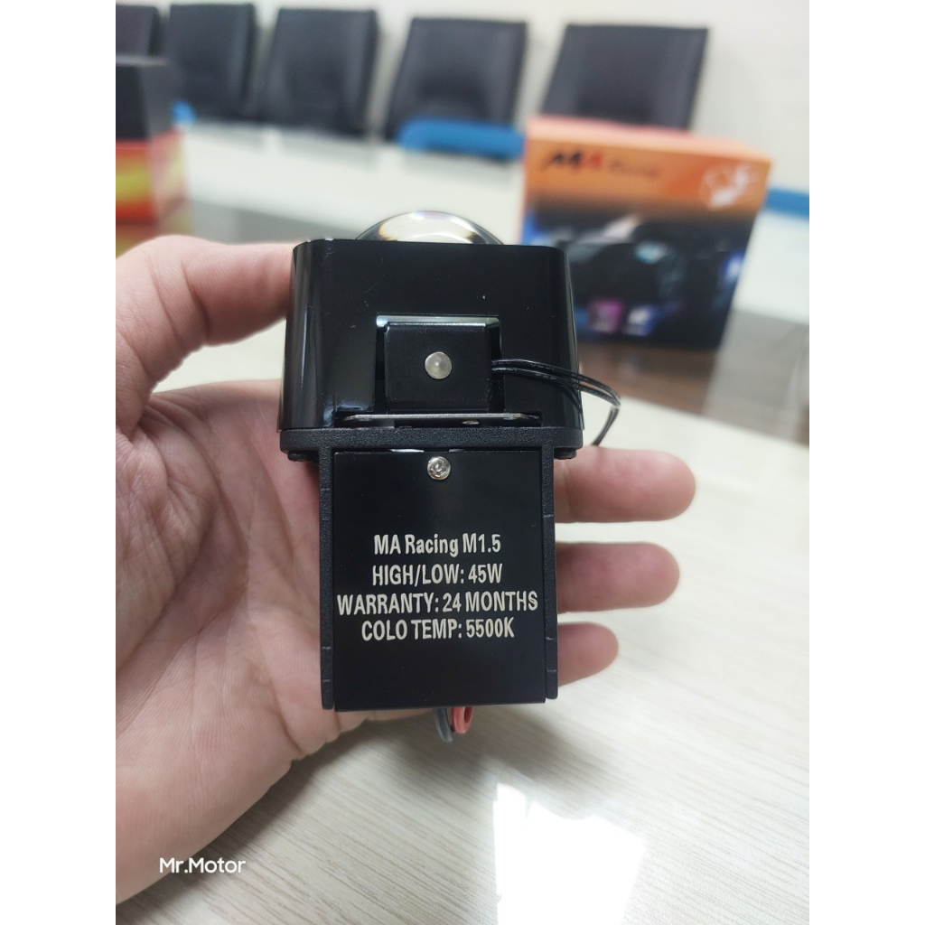 Đèn bi led mini MA racing Bi 1.5 45W cắt sáng chống chói lắp Ô tô xe máy