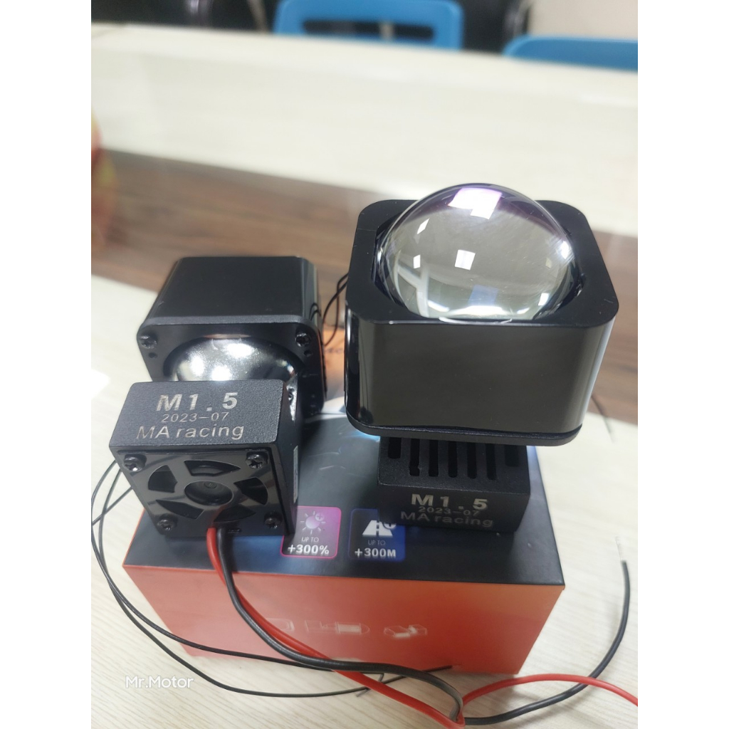Đèn bi led mini MA racing Bi 1.5 45W cắt sáng chống chói lắp Ô tô xe máy