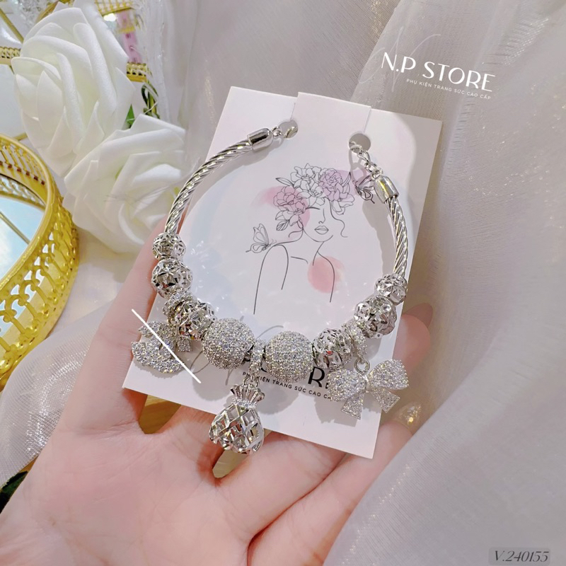 Vòng Tay Pan.Dora phối charm cao cấp 🖤 #Npacc