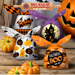 Túi đựng bánh/kẹo, bao bì đựng quà chủ đề Halloween, tai thỏ, kích thước 14*23 - VUA BAO BÌ