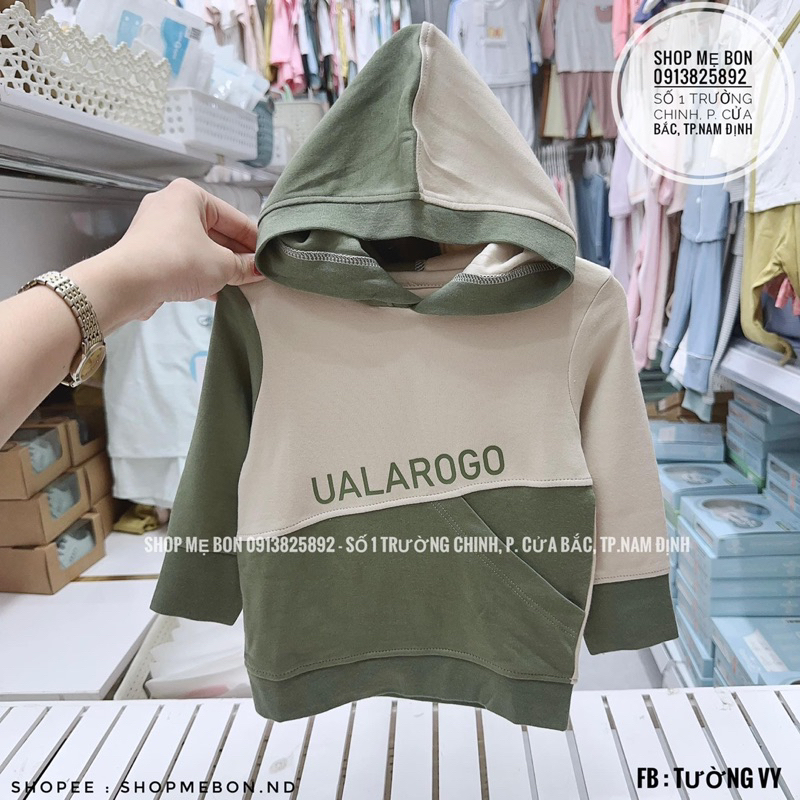 Áo nỉ Hoodie có mũ Ualarogo mềm ấm