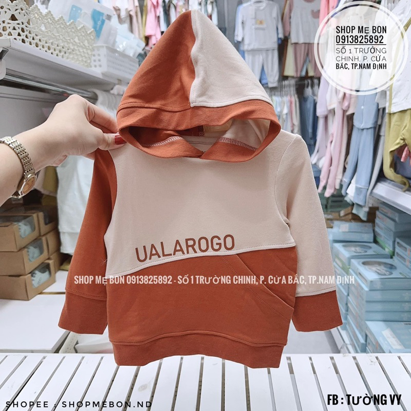 Áo nỉ Hoodie có mũ Ualarogo mềm ấm