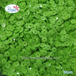 Kim sa sequin cong xanh lá size 5mm, đính kết váy áo dạ hội, handmade