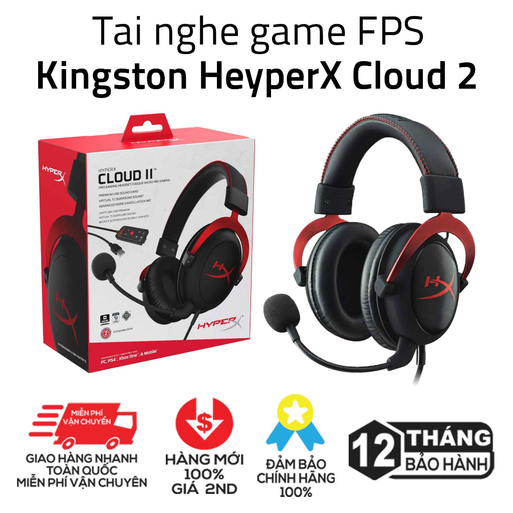 Tai nghe Kingston Hyperx Cloud 2 - Chính hãng mới 100%