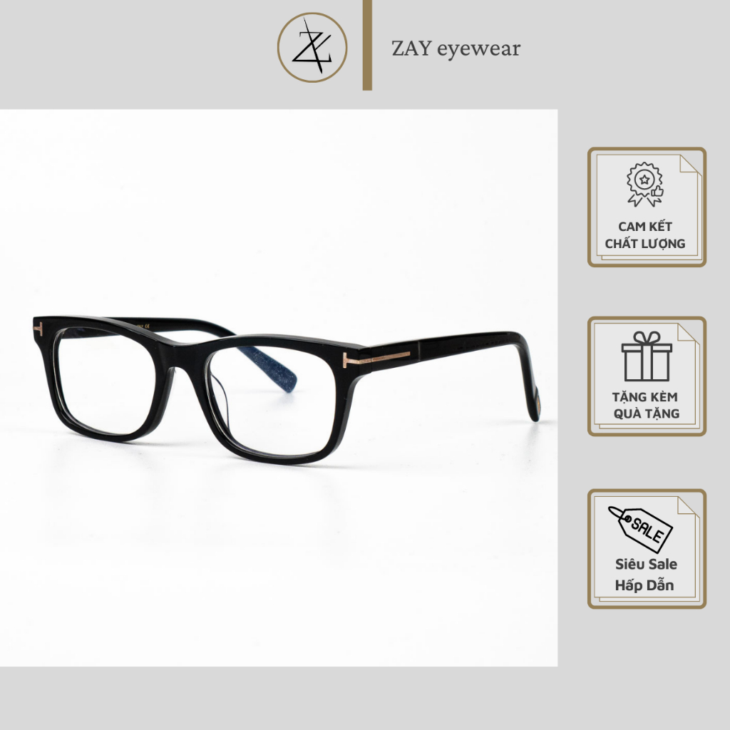 Gọng kính cận loạn nam nữ Zay eyewear thời trang Tom TF5824 cao cấp full box