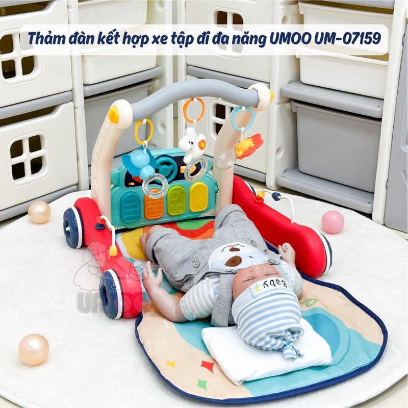 Thảm đàn umoo kết hợp xe tập đi đa năng mẫu mới nhất cho bé yêu