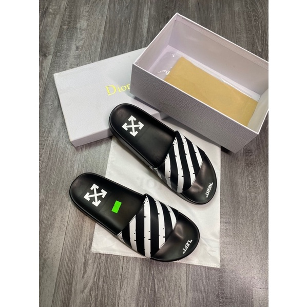 Dép Nam Nữ Quai Ngang OFF WHITE Thương trang Unisex Siêu nét - Thời thượng Bền - tuandiep68