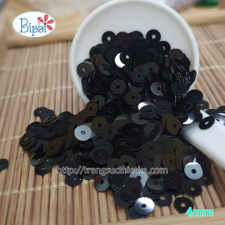 Kim sa 4mm đục màu đen, đính kết cao cấp, cài áo, kẹp tóc...