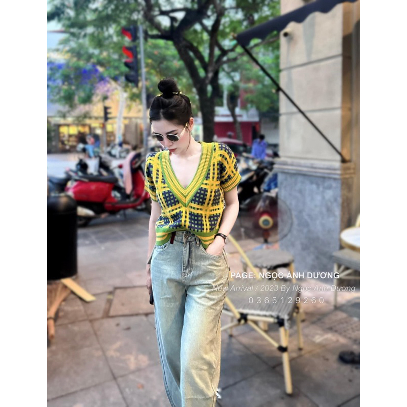 Áo len kẻ caro TQXK