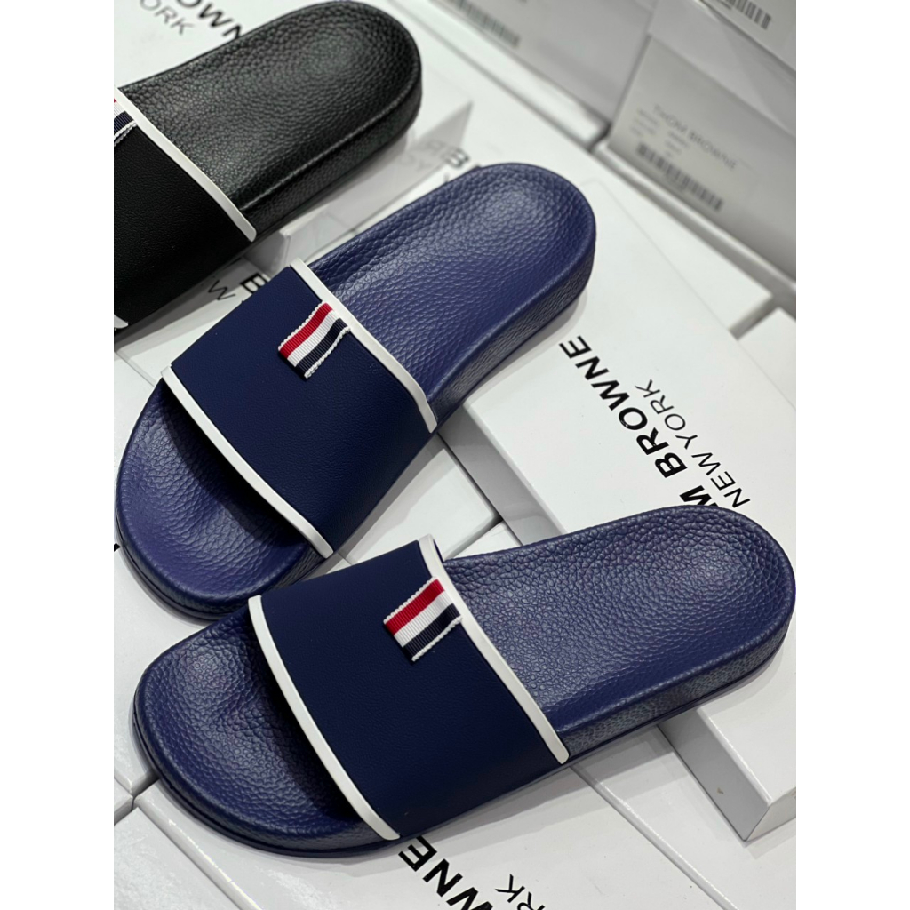 Dép Nam Nữ đẹp Thom Browne CAO CẤP vân chìm siêu nét, quai ngang thời trang trẻ xỏ ngón thể thao cá tính - tuandiep68