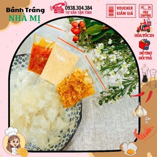 Bánh tráng (phơi sương / dẻo sợi) full topping [size 100gr Bánh]