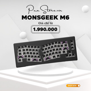 KIT Bàn phím cơ Monsgeek M6 Nhôm CNC Gasket Mount Mạch xuôi Hotswap