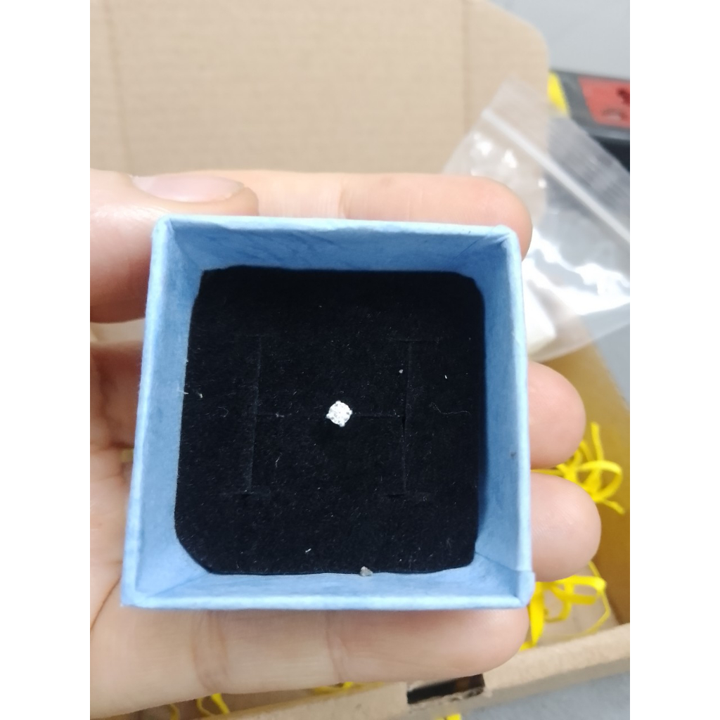 Khuyên mũi cao cấp đá kim cương Moisanite đẹp bạc xịn