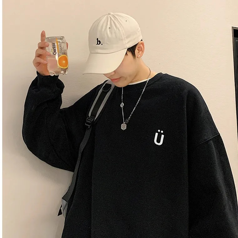 Áo Sweater Local Brand Nỉ Bông Cổ Tròn " U SMILE " Ulzzang Unisex Form Rộng