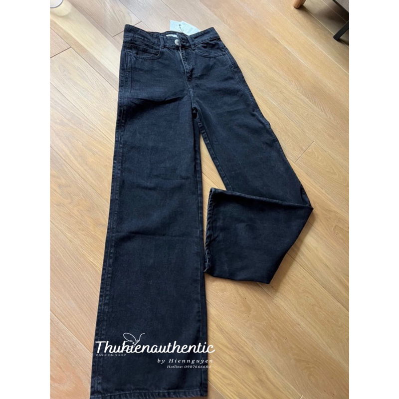Quần jean PALAZZO eo cao dáng dài ống màu đen mã code: 4979/029/800 ZARA chính hãng
