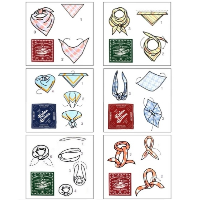 Khăn bandana cotton đa năng phong cách đường phố hiphop size 55x55cm - Mã CO532 The Collar Box