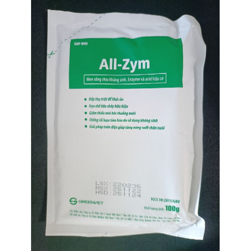 Men tiêu hoá sống cao cấp ALL-ZYM 100G