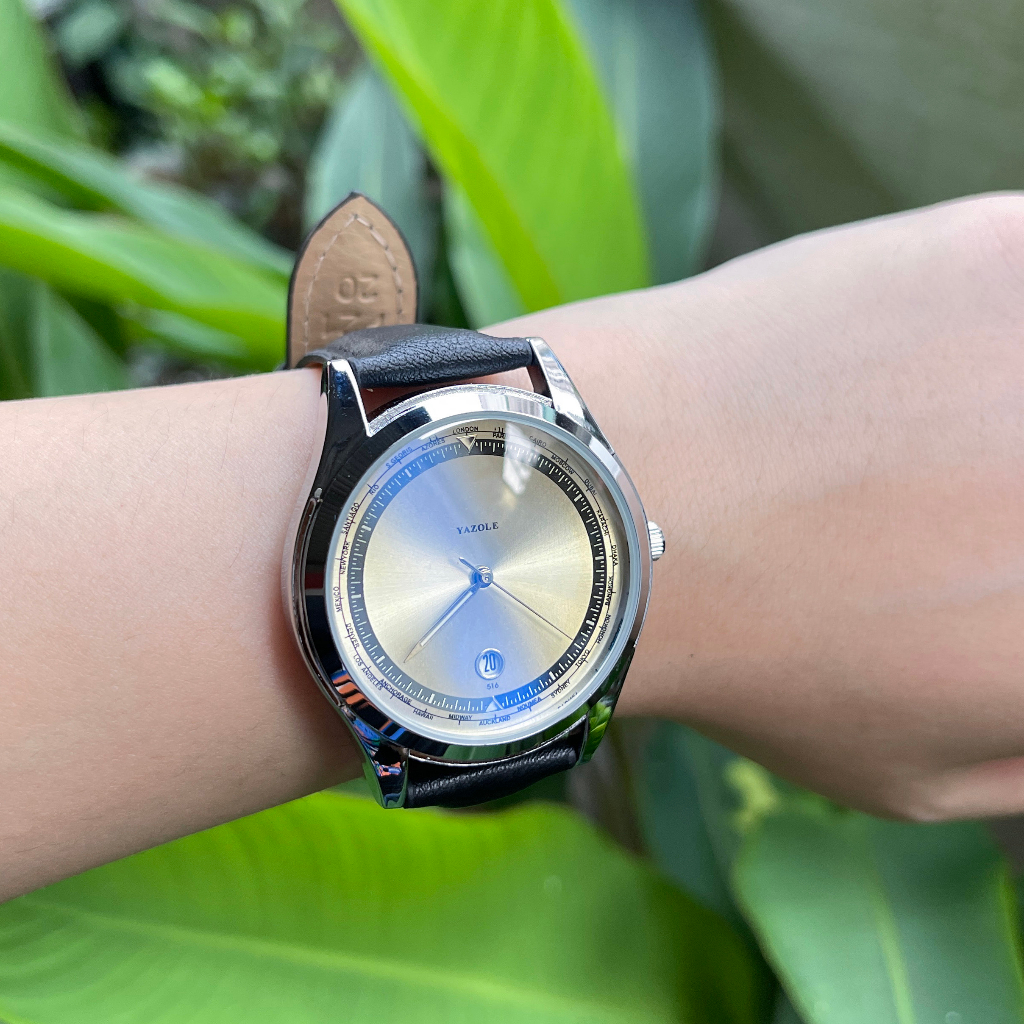 Đồng hồ nam Dây Kim Loại và Dây Da Y516 cao cấp kính ánh sáng xanh