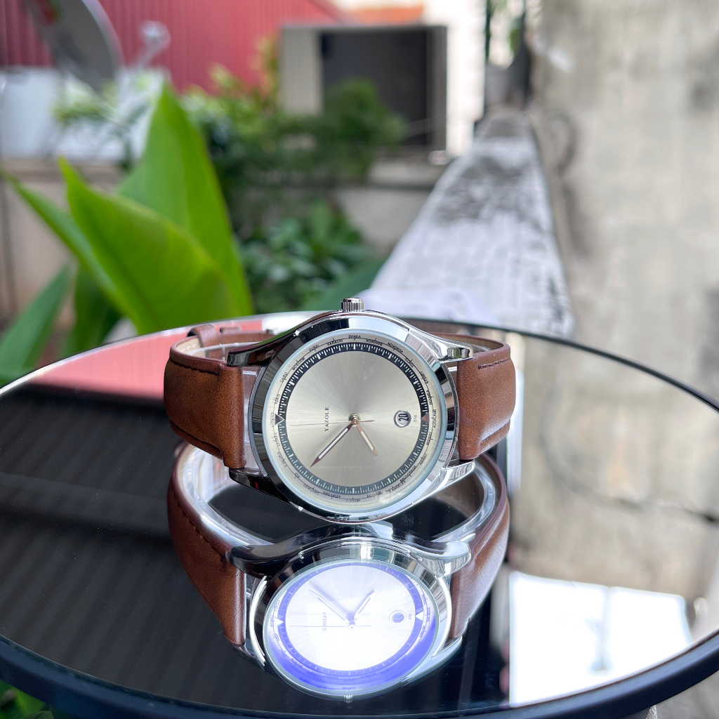 Đồng hồ nam Dây Kim Loại và Dây Da Y516 cao cấp kính ánh sáng xanh