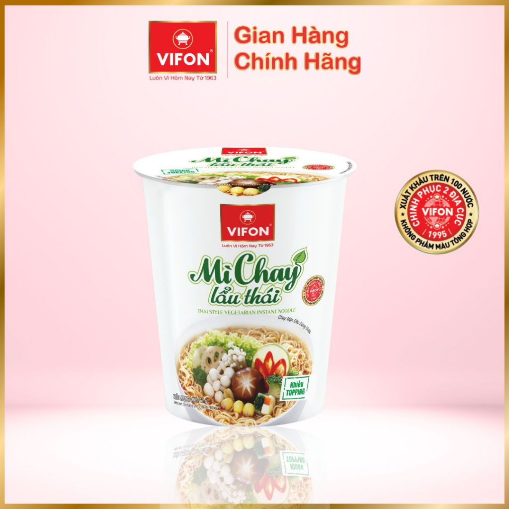 Thùng 24 Ly Mì Chay Lẩu Thái VIFON 67gr/ Ly