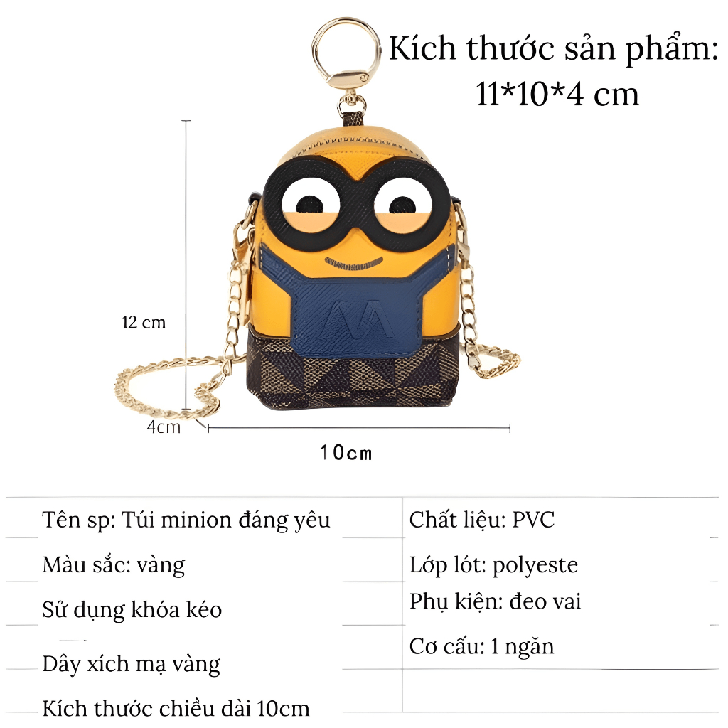 TÚI ĐEO CHÉO MINION CUTE CHO BÉ GÁI