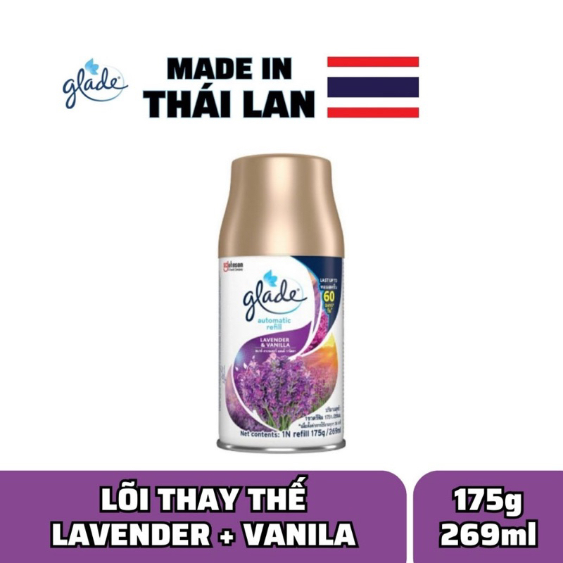 Máy Xịt, Phun Thơm Phòng Tự Động Glade Auto Spray Thái Lan Có Lõi Refill Hương Thơm Tự Nhiên Chính Hãng