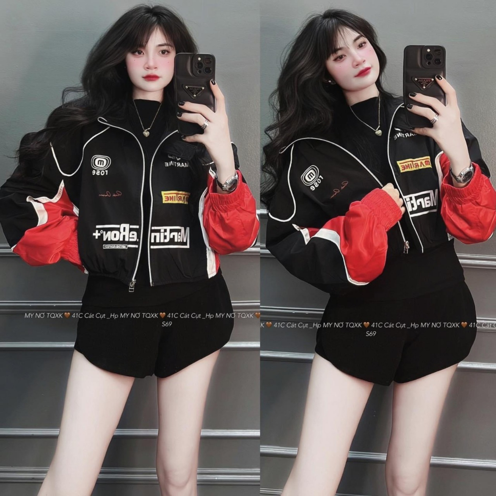 Áo Khoác Dù 2 Lớp Nam Nữ FORM CROPTOP Trẻ Trung Cá Tình TPP FASHION