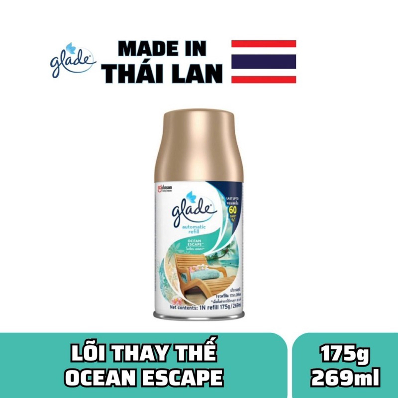 Máy Xịt, Phun Thơm Phòng Tự Động Glade Auto Spray Thái Lan Có Lõi Refill Hương Thơm Tự Nhiên Chính Hãng