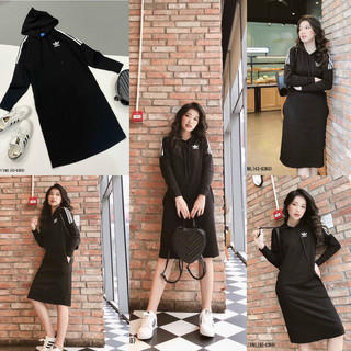 🍀Gdv0047☘️Đầm suông umi hoddie DSA có mũ cá tính vnxk cho nữ