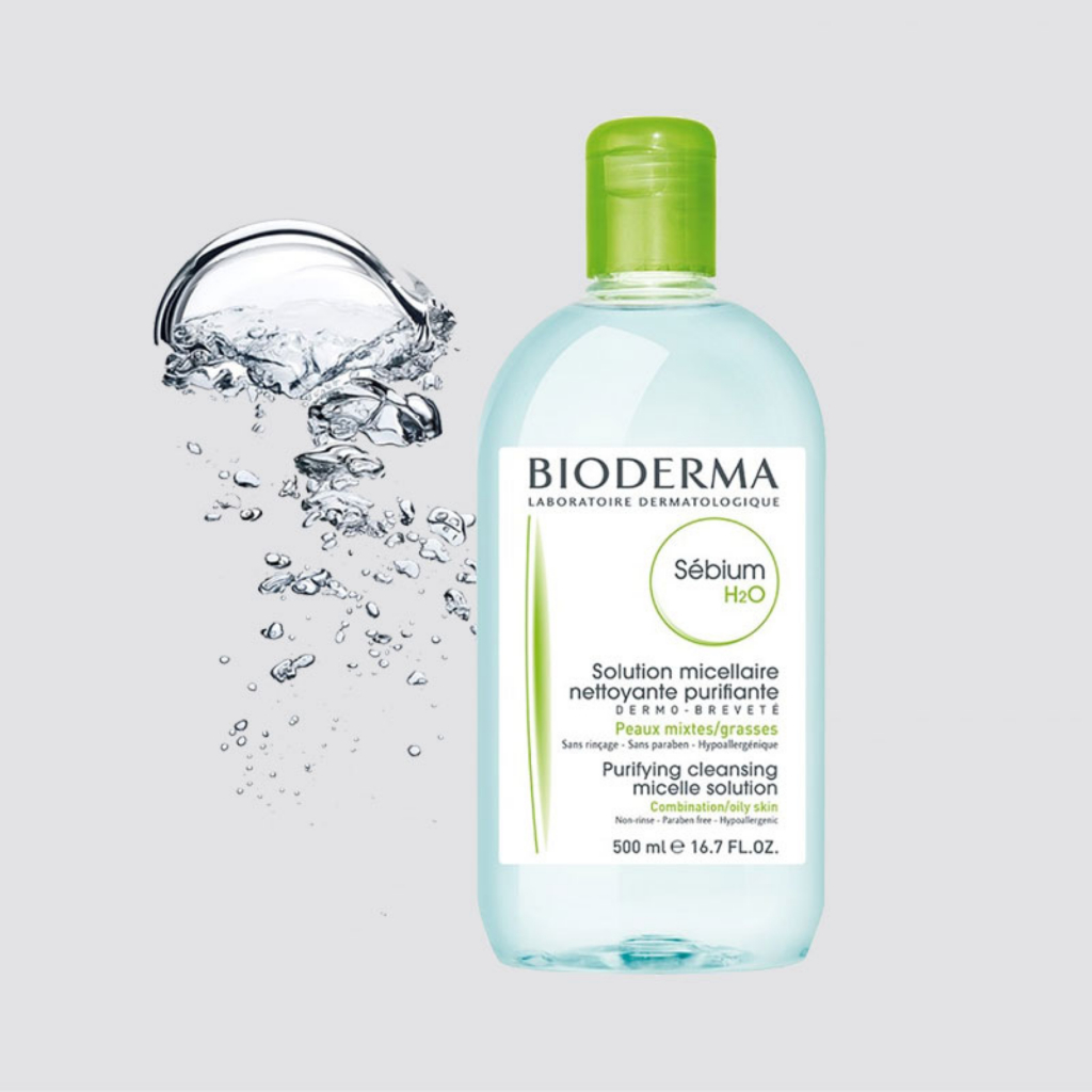 Nước tẩy trang Bioderma chính hãng cho da dầu mụn và da nhạy cảm 500ml dịu nhẹ