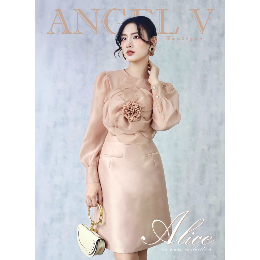 Set áo hoa 3d cao cấp - Angel V