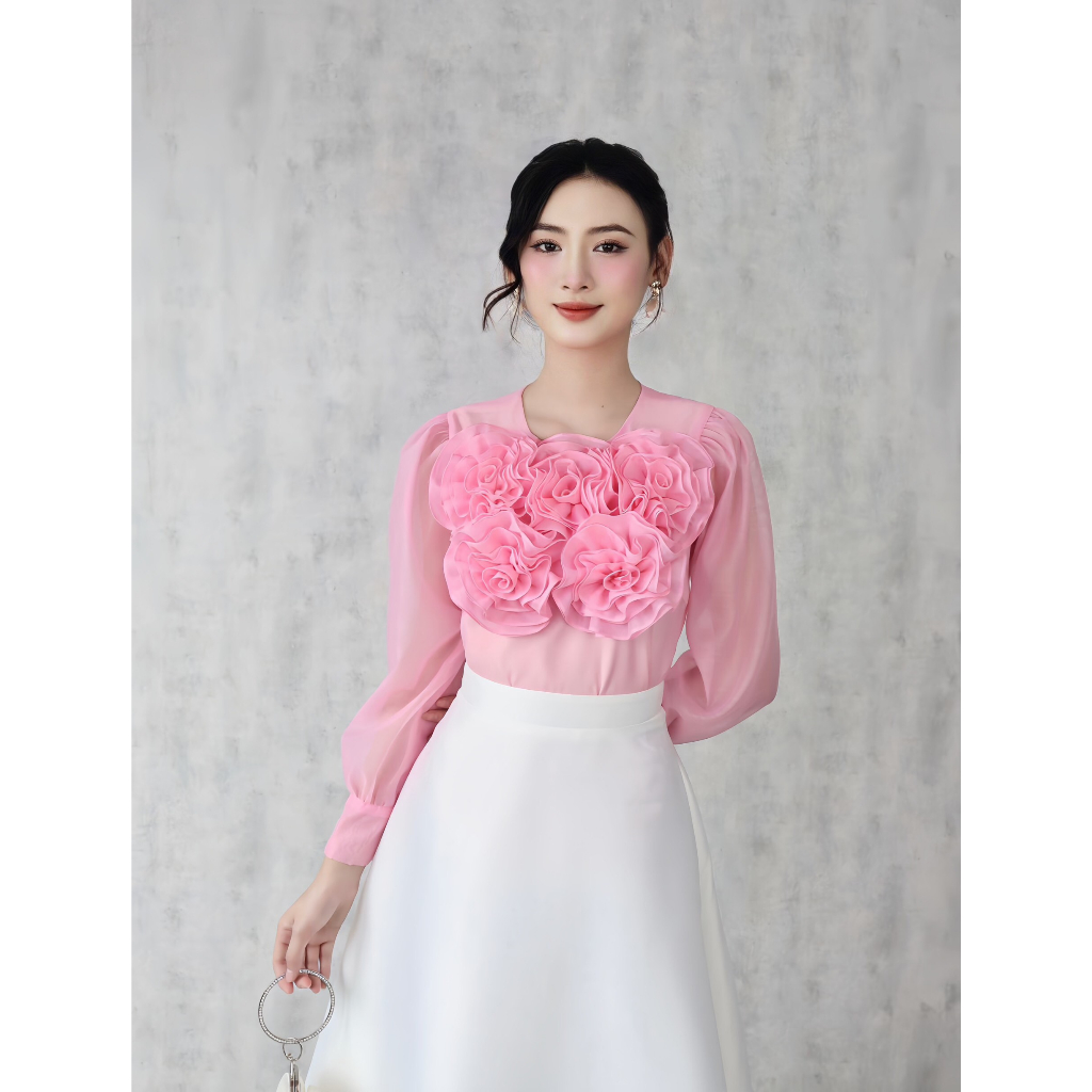 Áo hoa 3D tiểu thư sang trọng - Angel V