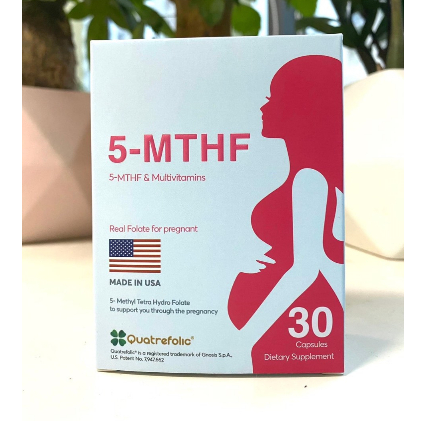 5 MTHF 30 viên, bổ sung acid folic 5mthf, ngừa dị tật thai nhi, tăng thụ thai, giảm nguy cơ sảy thai