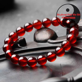 Vòng tay garnet 8a đỏ trong hàng vip trong vắt k vân cam