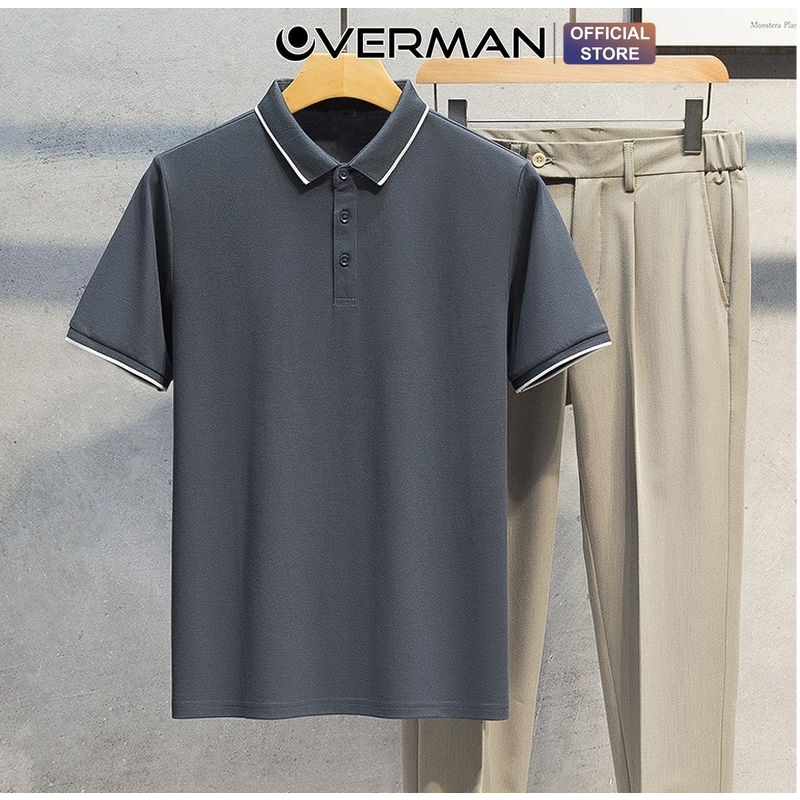 Áo Thun Polo Basic Nam Nữ Bo Viền, Polo nam có cổ chất Cotton dày dặn co giãn AT07 AT01 - Overman