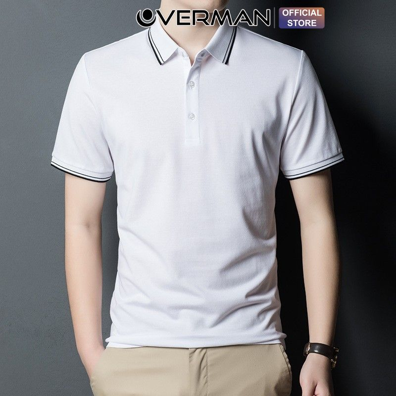 Áo Thun Polo Basic Nam Nữ Bo Viền, Polo nam có cổ chất Cotton dày dặn co giãn AT07 AT01 - Overman