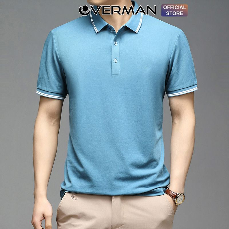 Áo Thun Polo Basic Nam Nữ Bo Viền, Polo nam có cổ chất Cotton dày dặn co giãn AT07 AT01 - Overman