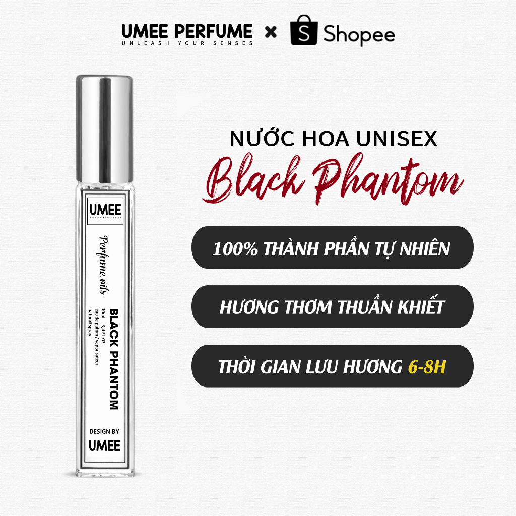 Nước Hoa Nam Nữ Unisex Chiết Black Phantom Chính Hãng Thơm Lâu UMEE PERFUME Quyến Rũ Sexy