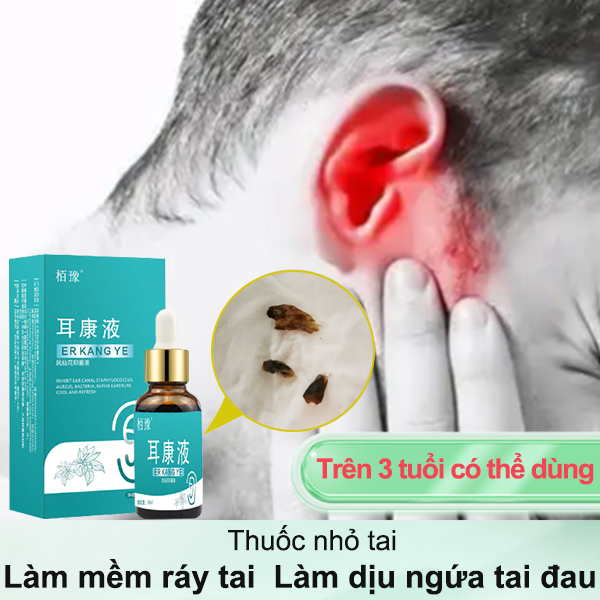 Dung dịch nhỏ tai viêm tai giữa trợ giảm ù tai điếc tai tan ráy tai ch