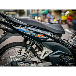 Tem rời wave rsx đen xám lửa 2023 , tem rời 3 lớp bền màu