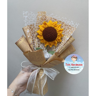 Bó hoa hướng dương bằng len handmade làm quà tặng/trang trí( Hàng có sẵn)
