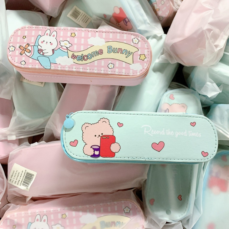 Hộp bút hoạt hình đáng yêu bé trai bé gái size 22*9*5cm