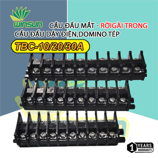 Cầu đấu điện domino, cầu đấu mắt rời, cầu đấu dây điện, domino tép tbc-10a,20a,30a winsun